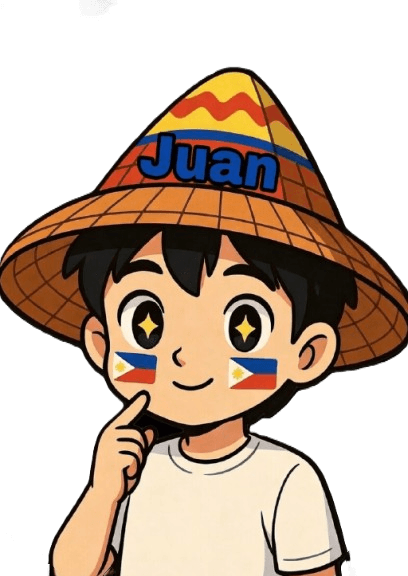 Juan mascot in thinking pose